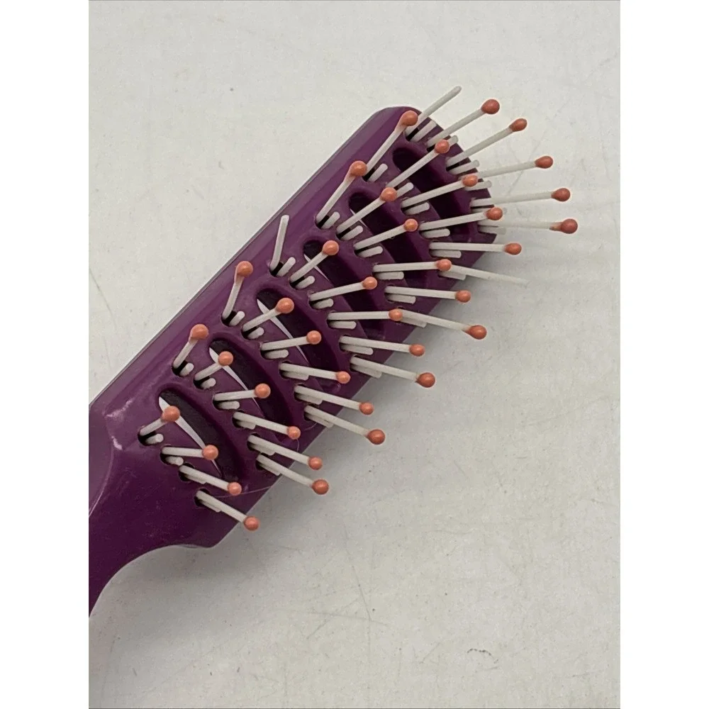 Vintage Goody Vented Styling & Finishing Brush PURPLE ball tip .USA Read